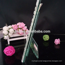 Clear crystal photo frame for family decoration, gift and souvenir